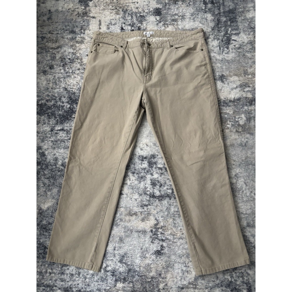 Peter Millar Crown Vintage Canvas Pants Mens 40 Beige Tan 5 Pocket 40x29" Length